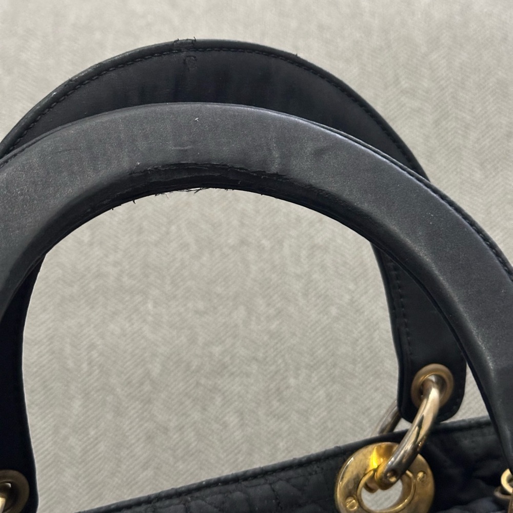 ✅ Authentic Vintage lady Dior Black Quilted Handbag - Picture 7 of 14